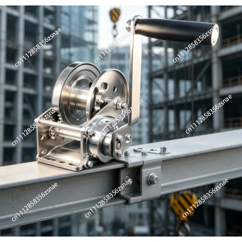 304 Stainless Steel Two-way Self-locking Hand Crank Manual Winch
