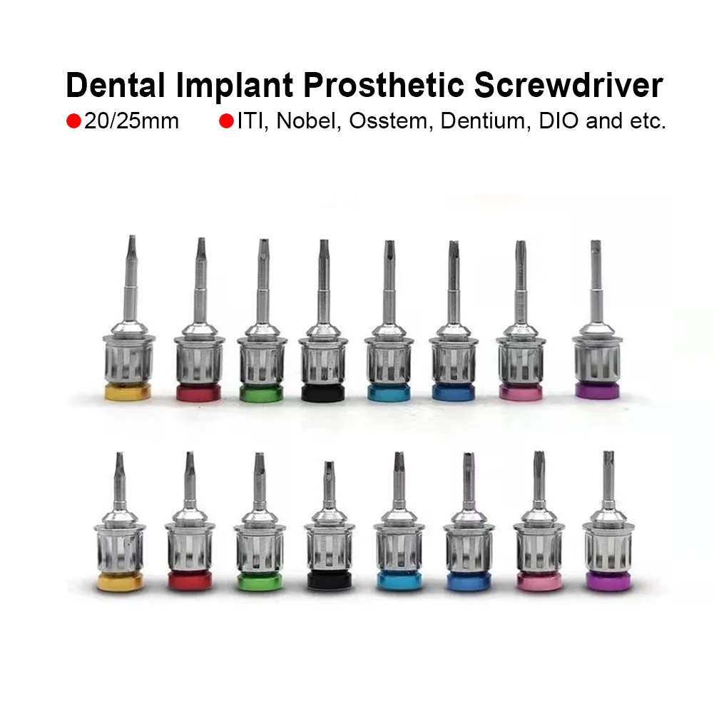 2Pcs Dental Implant Manual Screw Driver 10‑70Ncm Hex Abutment Screwdriver NOB ITI Prosthetic Restoration Instrument Tool 20/25mm