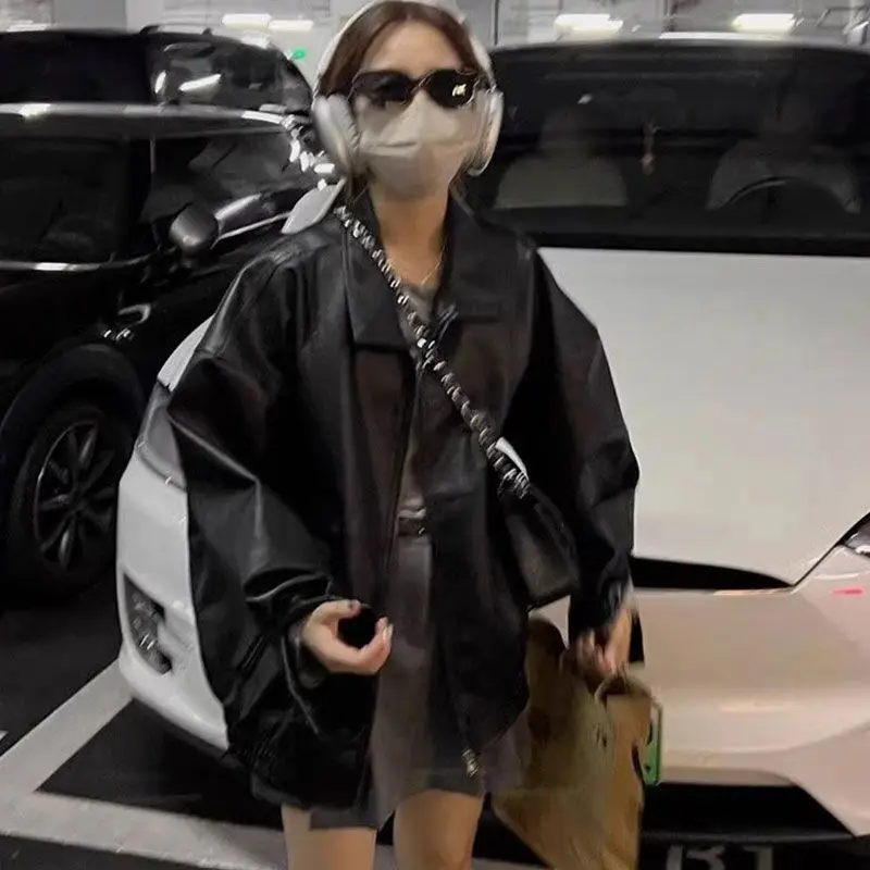 سترات الخريف النسائية 2025 ملمس اليد انغلق الربط القوطية كلية حلوة داكنة فريدة من نوعها المشمش التخسيس روما على غرار كلاسيكي