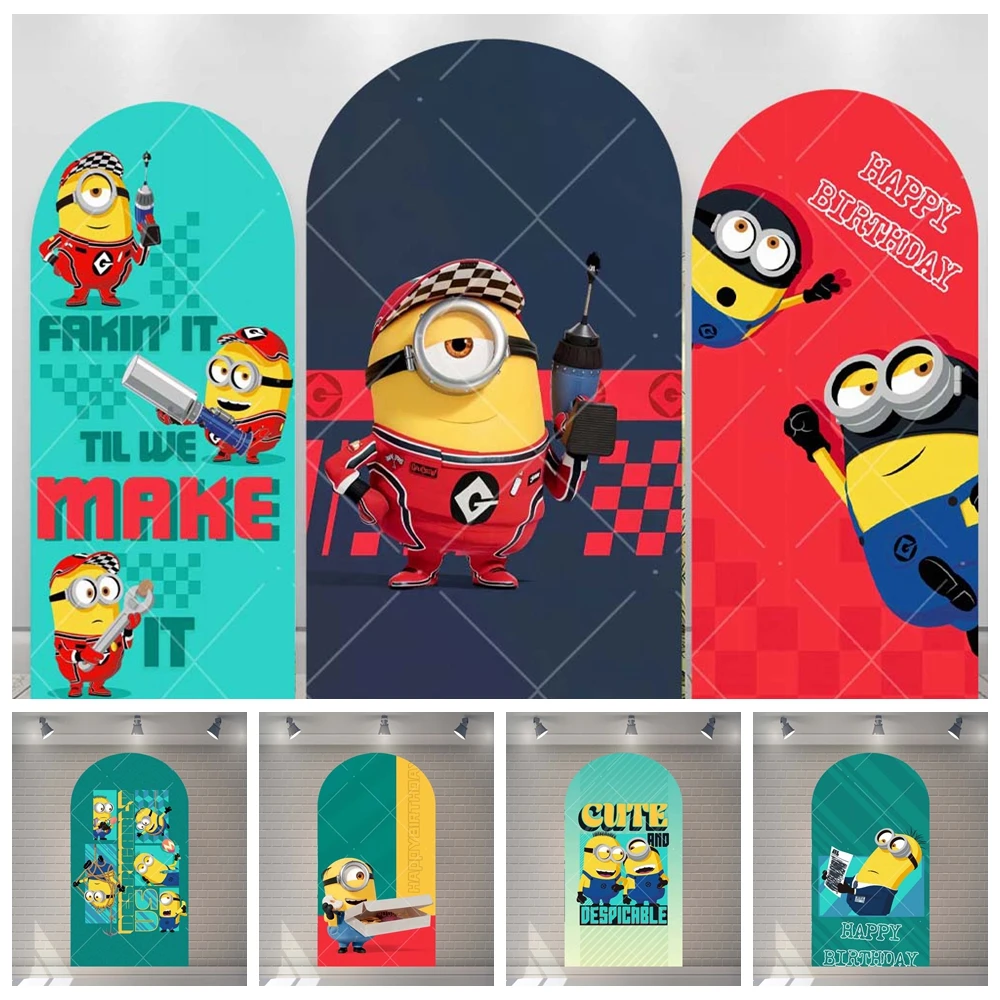 

Miniso Minions Cute Big Eyes Boy Girl Baby Gifts Birthday Party Arch Backdrop Custom Kid Room Photo Poster Decor Wall Background