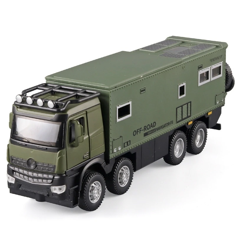 1/32 Camper Legering Model Rebound Geluid En Licht Multifunctionele Simulatie Van Camper Kinderen Jongen Speelgoed Auto Model Kerst