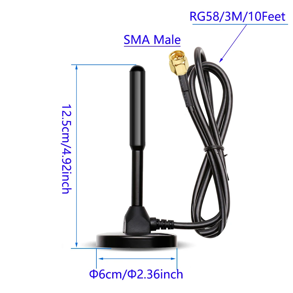 5G 4G 3G Antenna 35dBi Full-band Pure copper Sucker Antenna 600-6000MHz for Router Modem Signal Booster