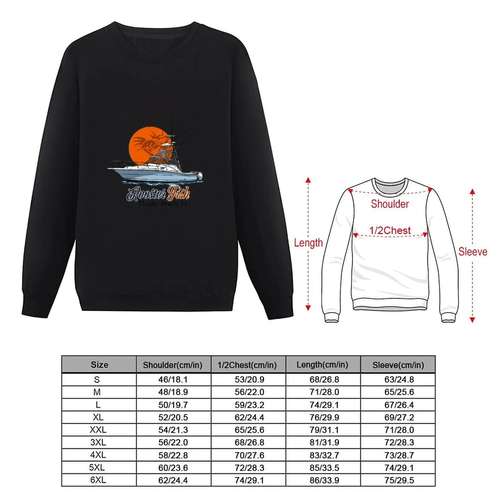 Rooster Fish Flagler Beach, Florida Pullover Hoodie aesthetic clothing anime sweatshirt