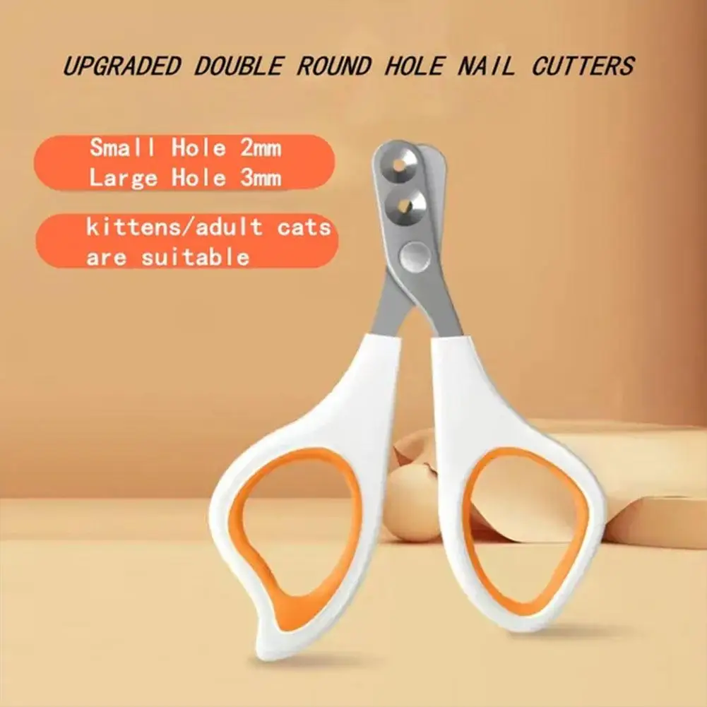 Double Hole Professional Nail Scissors Pet Dog Nail Clippers Toe Claw Trimmer Pet Grooming Supplies Products For Small I9k3