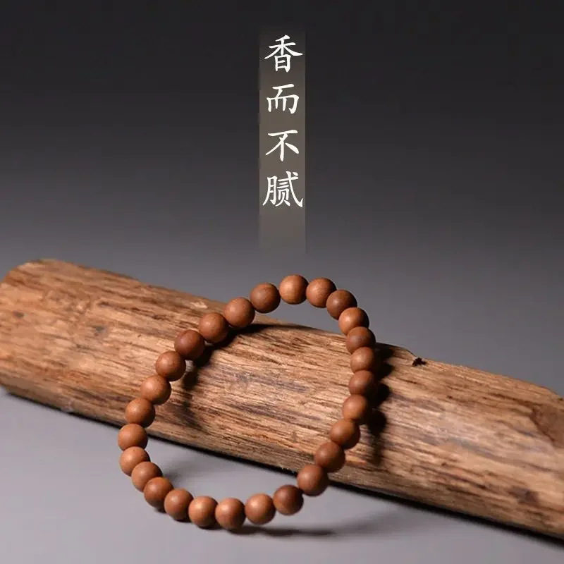 

UMQ Natural Sandalwood Bracelet 6mm Women's Buddha Beads Black Meat Sinking Water Bracelet