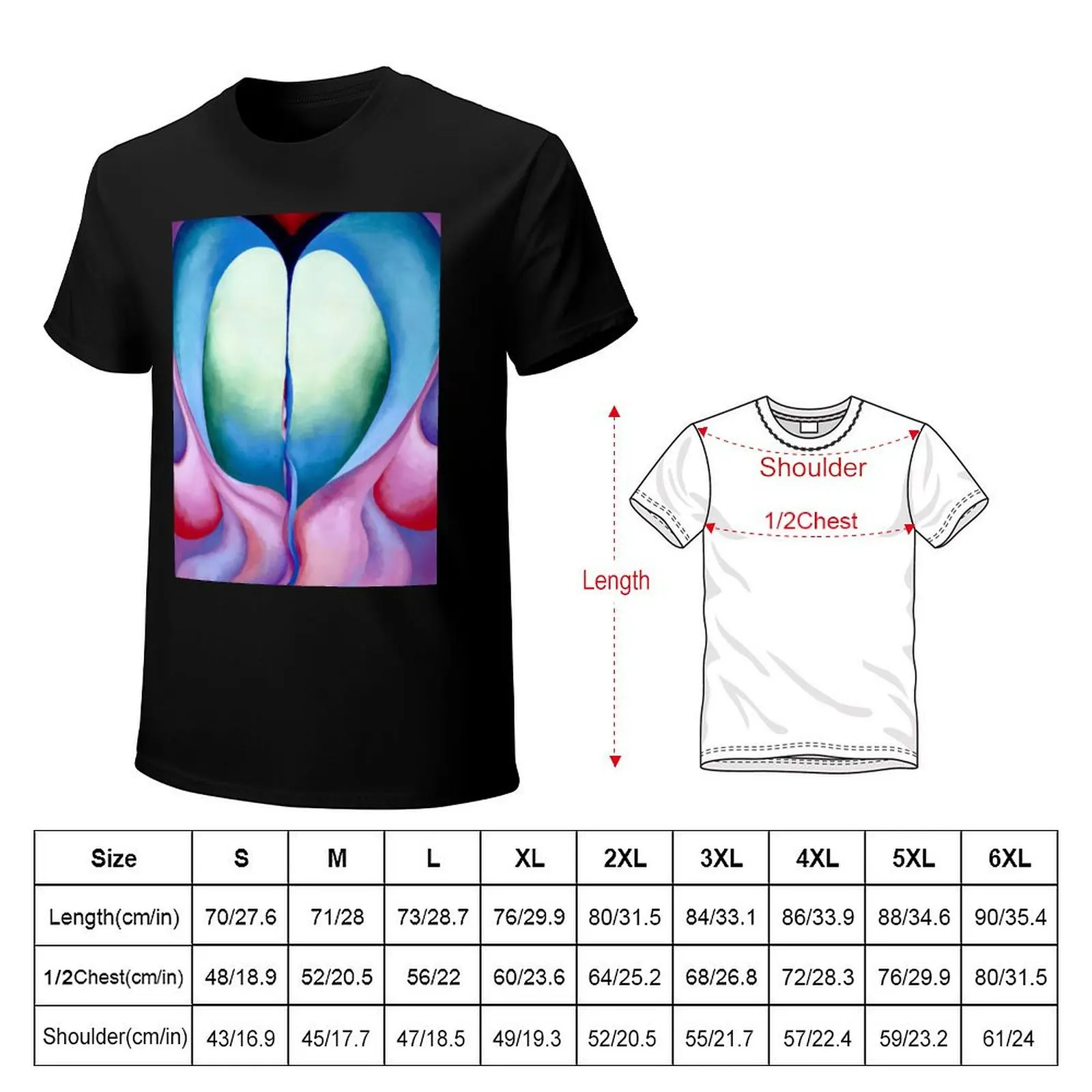 Georgia O'Keeffe series-i-no-8 T-Shirt Relaxed Casual Short Sleeve Tee