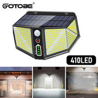 410LEDs Super Bright Solar led Light outdoor PIR Motion Sensor Human Induction Waterproof Solar Power Wall Lamp Courtyard Lights