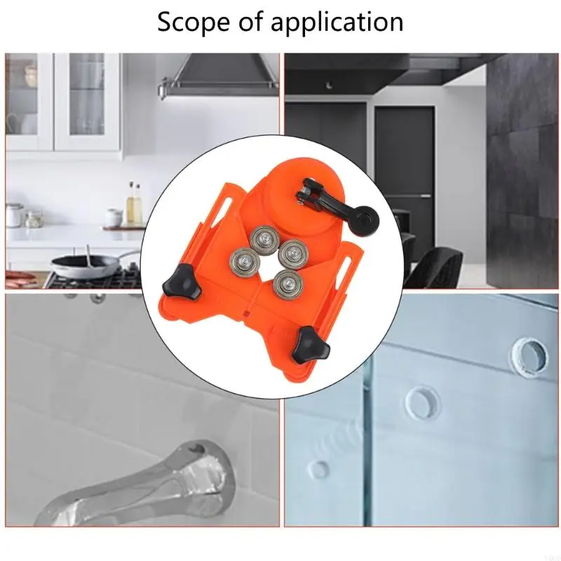 Y5GD Glass Tile Opening Locators Tool Multifunction Glass Drill Suction Cup Locators Adjust Industrial Punch Locators 4-83mm