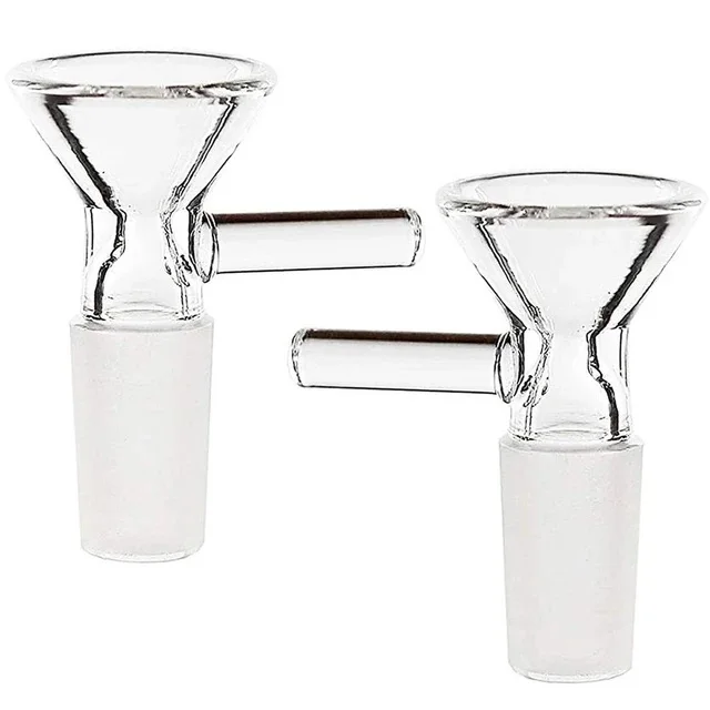 6pcs 14mm Clear Glass Funnel Manual Dish Rack Glass Funnel Bowl Rack Replacement Head With 1pcs Cleaning Brush