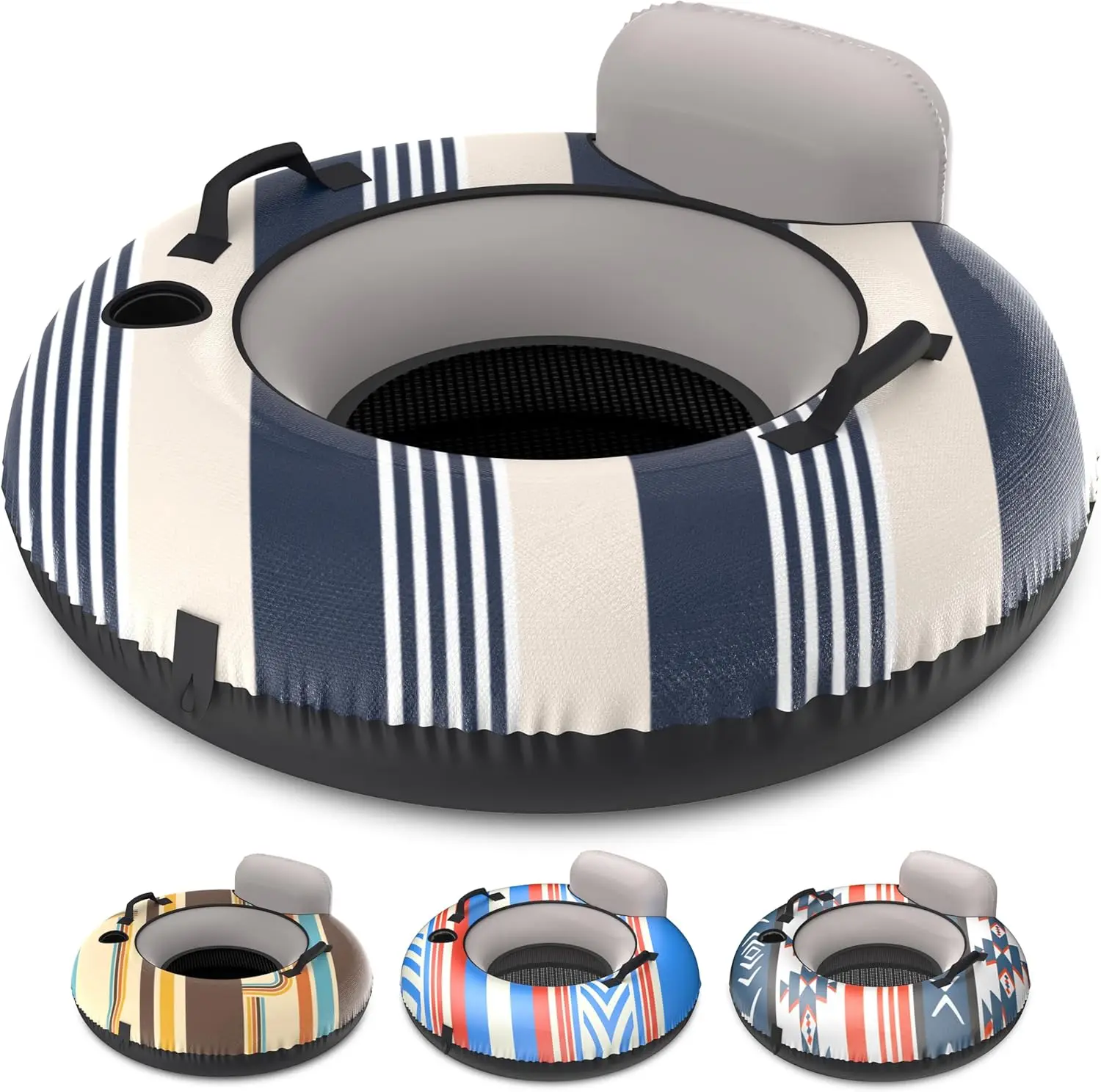 

WOVN River Tubes with Premium Canvas Covers - Choose Your Style - Heavy Duty Floats for Rivers, Lakes, & Pools