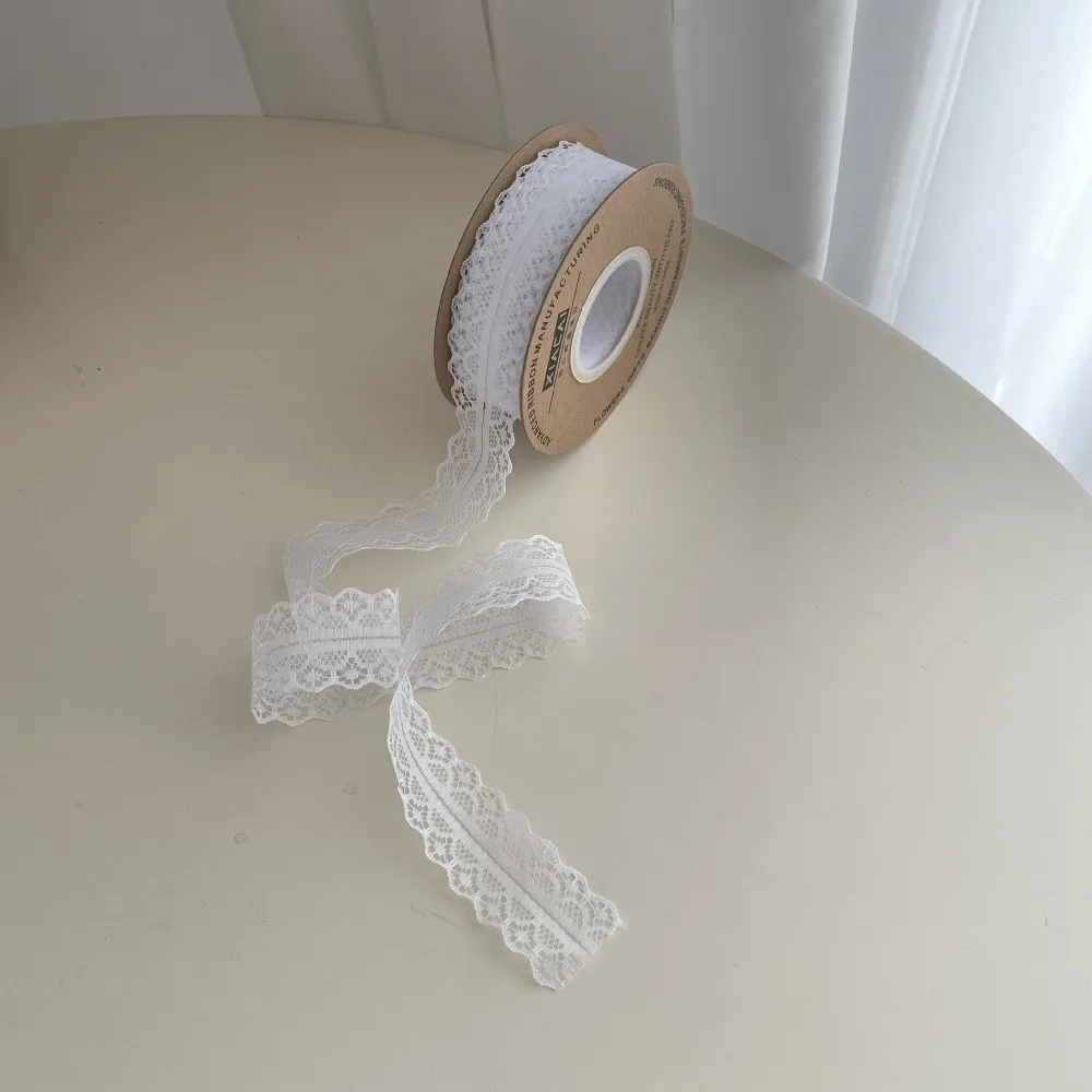 New Cut Out Lace Lace Ribbon Soft Texture Embroidered Detail Flower Bow Ribbon Lace Webbing Gift Wrapping