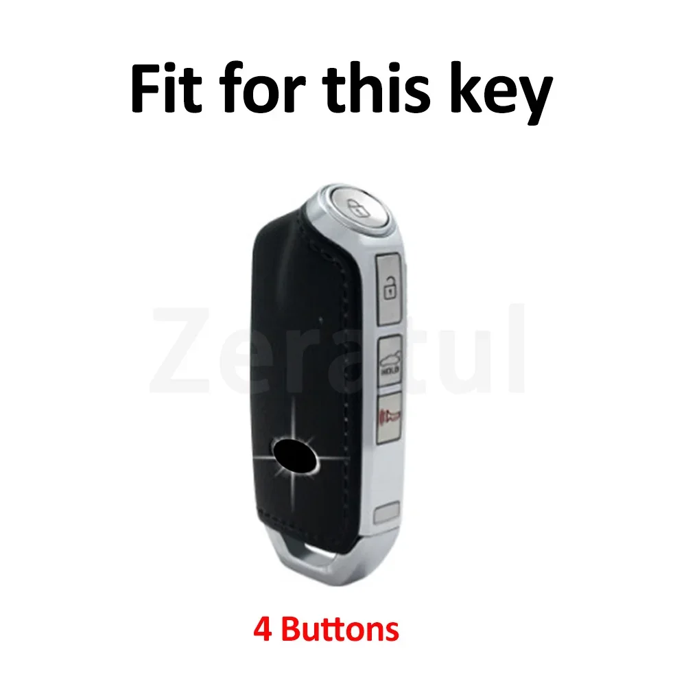 4 Buttons TPU Auto Shell Fob Holder Keychain Protector For Kia K900 Stinger 2017 2018 2019 2020 Car Smart Remote Key Case Cover