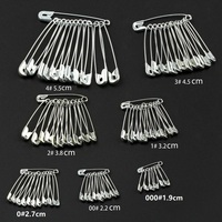 50Pcs Silver Safety Pins DIY Sewing Tools Accessory Stainless Steel Needles Large Safety Pin Small Brooch Apparel Accessories