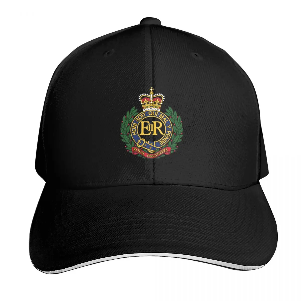Royal Engineers Baseball Cap Cotton Twill Breathable Contrast Two Tone Brim Snapback Flat Bill