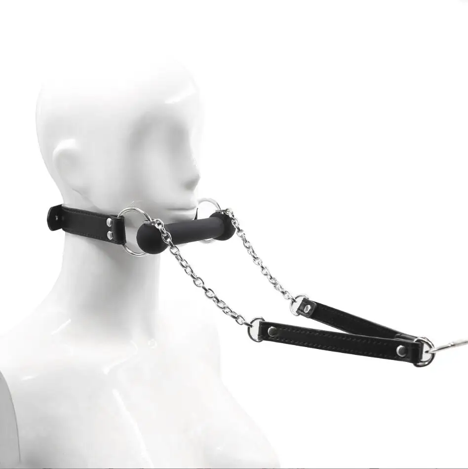 صنم الفم الكمامة BDSM عبودية مجموعة الرقيق تثبيت الفم الفم محشوة SM الكبار لعبة الجنس لعب للكبار المثيرة اللعب S2670