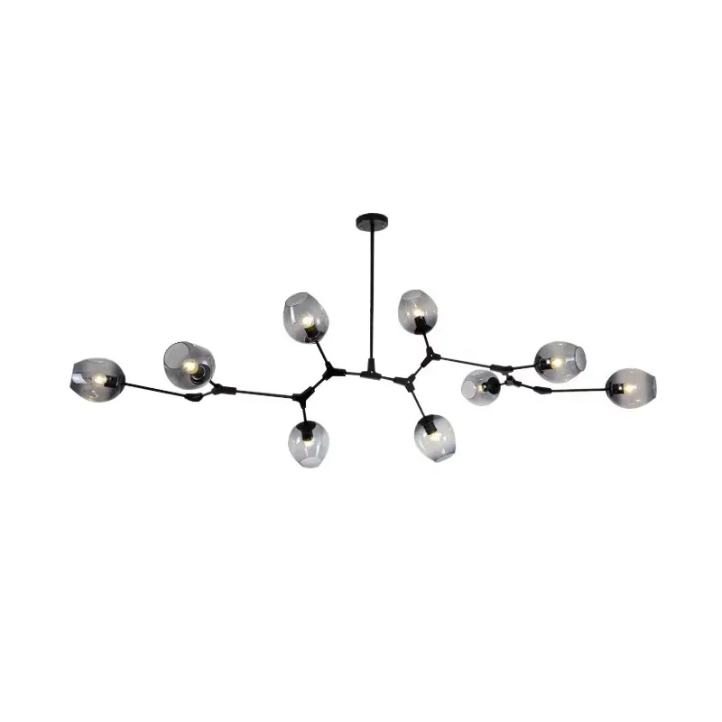 Modern Design Home Decorative Luxury Creative Led E27 Glass Art Shade Pendant Lamp Art Chandelier Light