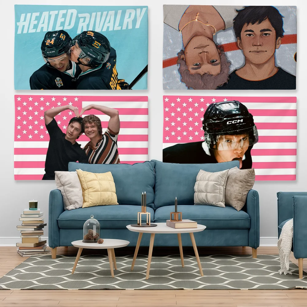 TV H-Heated Rivalry Flag Tapestry Outdoor Party Bedroom Living Room Dormitory Decorative Themed Wall Hanging Banner Gift