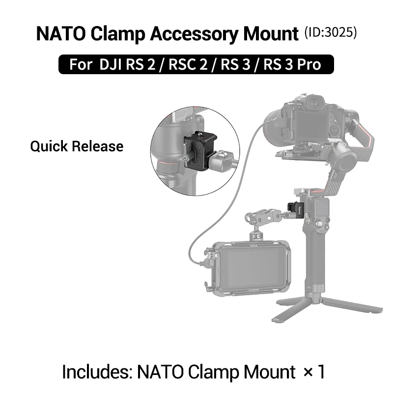 SmallRig 【DJI RS 2/ RSC 2　スタビライザー用ハンドグリップ】 Smallrigワイヤレスコントロールデュアルハンドグリップ、クイック
