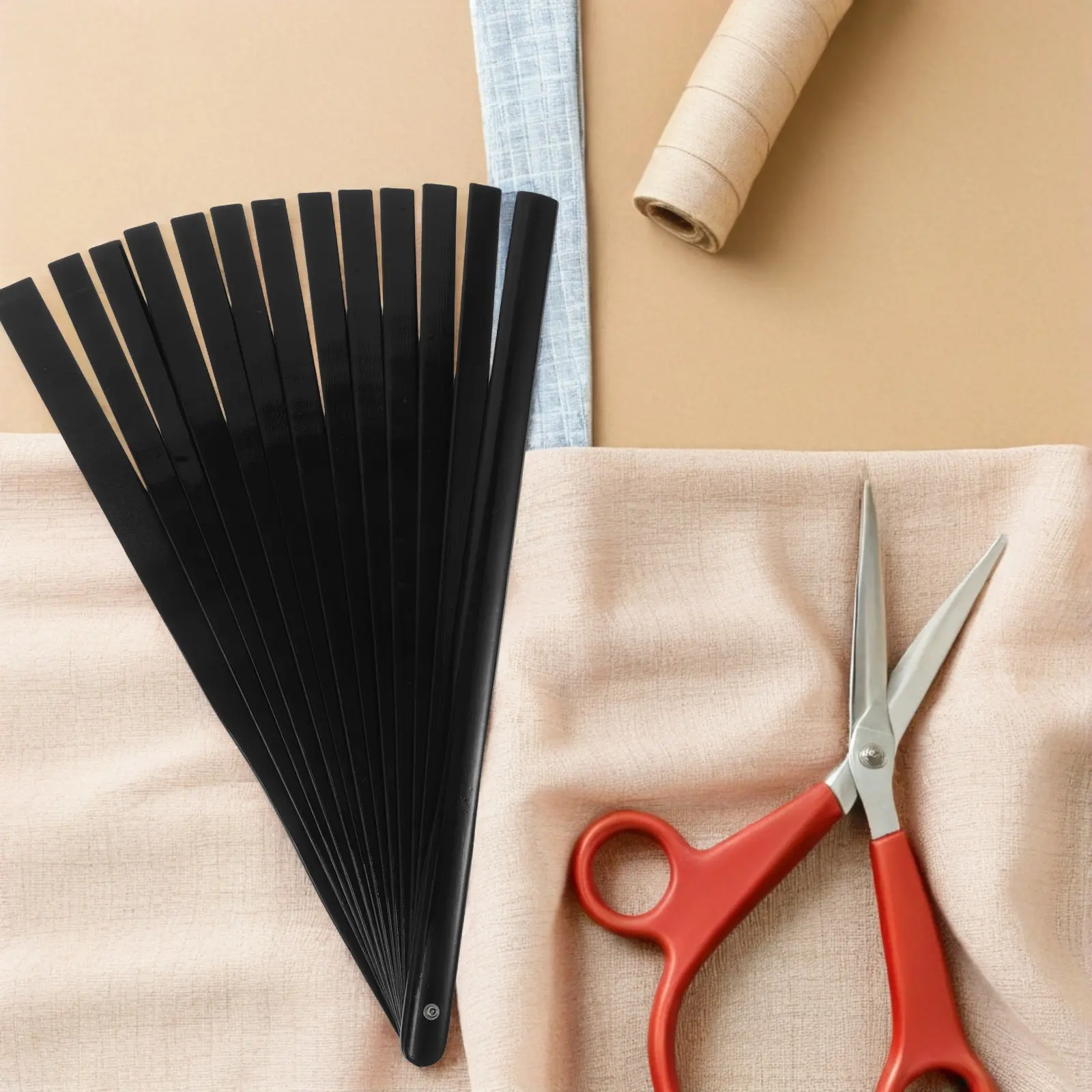 Handmade Folding Fan Frame Bamboo Craft Ribs for DIY Fan Making Art Projects Home Decor Display Stand Portable Smooth Texture