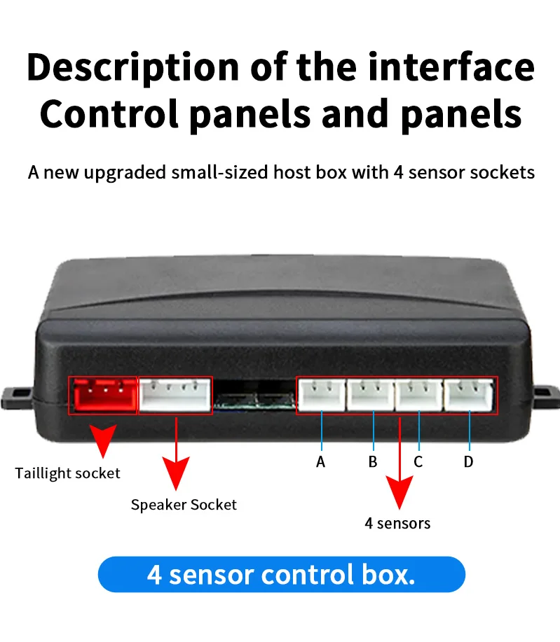 16,5 mm 4 Parksensoren Auto-Rückfahrradar Geräuschloser Modus Wasserdicht 12V Sicherer Einparkassistent für Auto LKW Van Wohnmobil – Detail 9