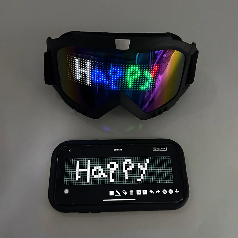 أزياء مرحلة الأداء ملحقات النظارات بارد DIY رسالة LED النظارات الشمسية التخصيص نظارات متوهجة #5