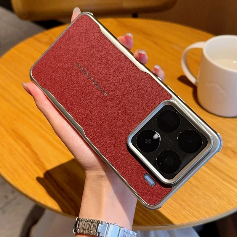 Etui na Xiaomi 15 Pro Antywstrząsowe Rogi Odporne na Upadki Magsafe Galwanizowane Miękkie Skórzane Etui z Przyjemnym Uchwytem