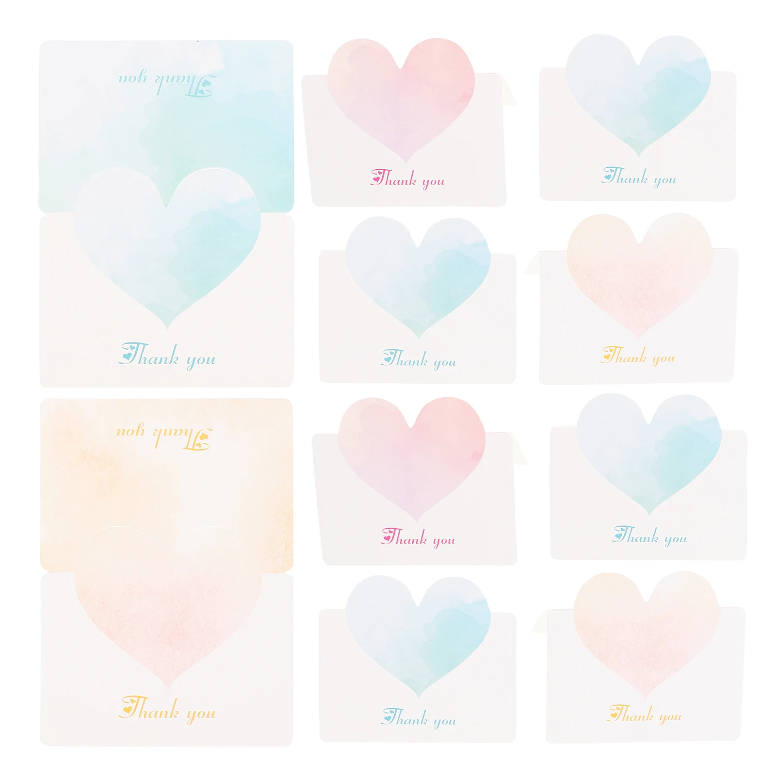 

30 Pcs Greeting Cards Baby Birth Commemorate Floral Patterns Thank You Cards Blank Paper Envelopes Versatile Occasions