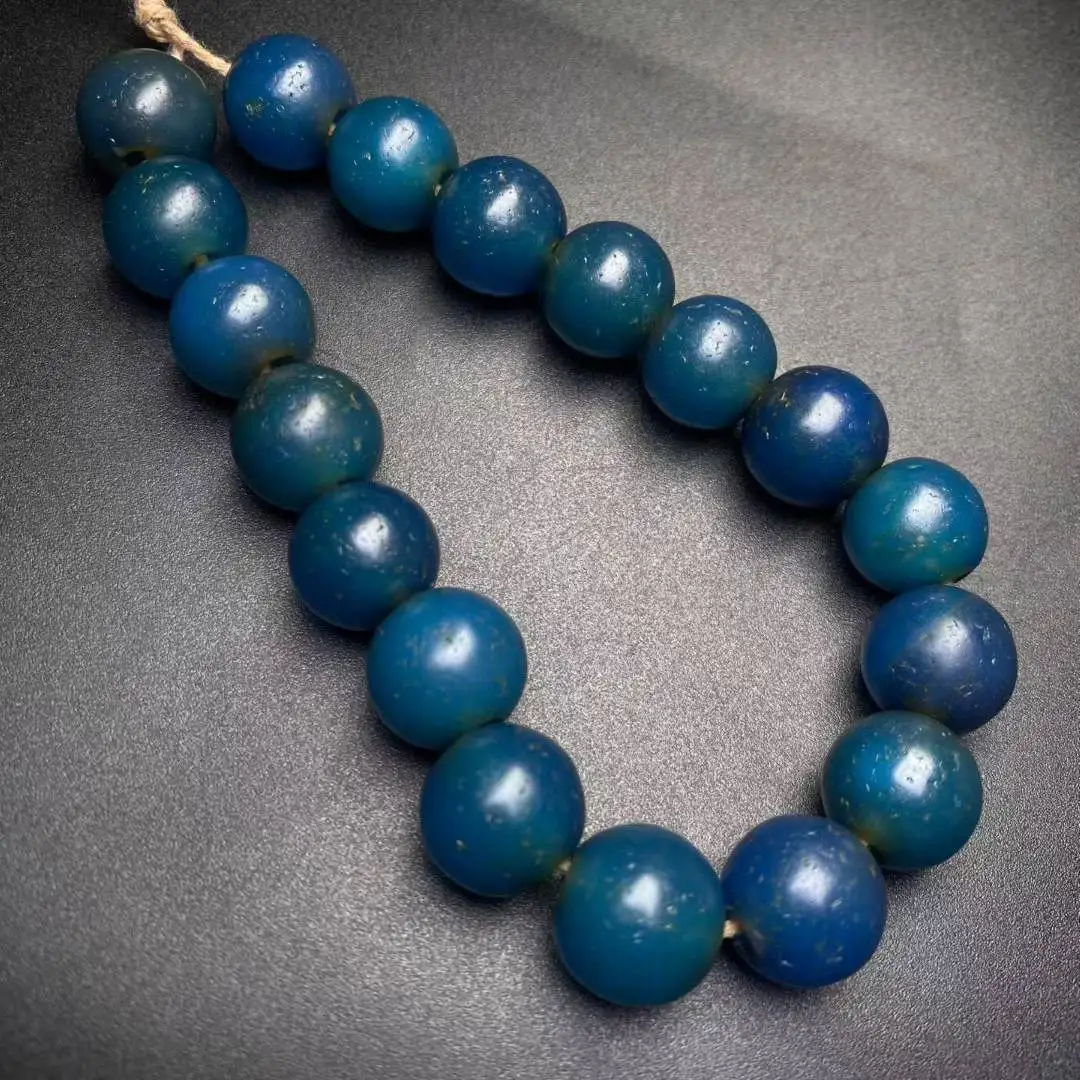 

Round agate Beads Old natural agate bracelet blue Red beads high quality