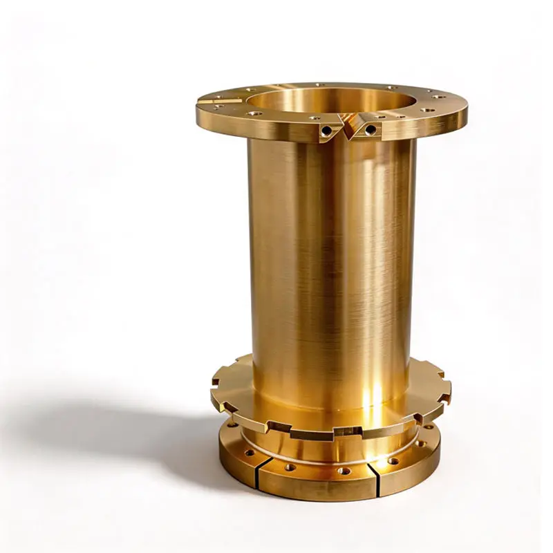 

Custom Double Flange Brass Bushings CNC Machined Wear-Resistant Tin Bronze Flange Copper Bushings with Holes for Mechanical Use