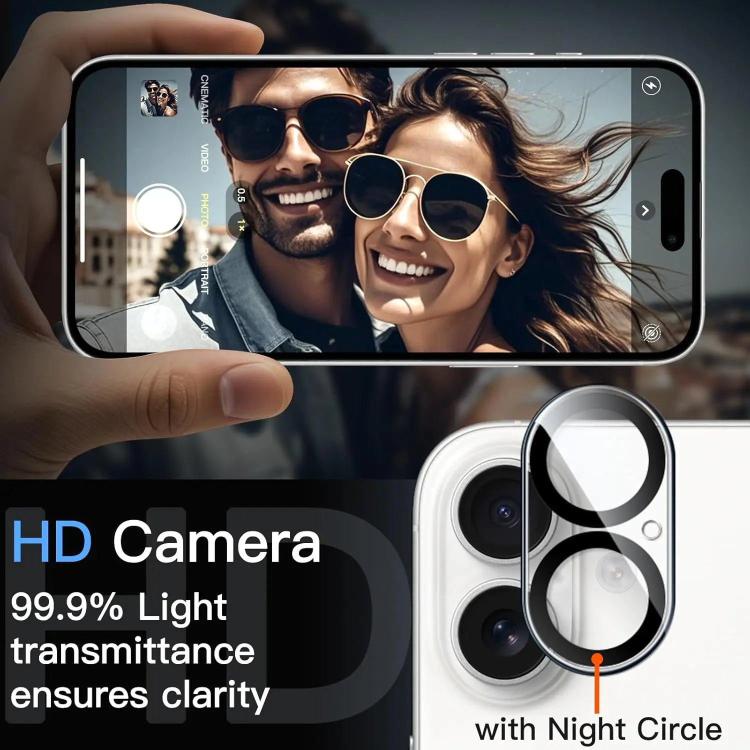 3PCS Glass Camera Lens Protector for iPhone 17 Air 17E 16E 16 Pro Max 15 Plus 14 13 Mini 12 11 Phone Protection Protective Film view 3
