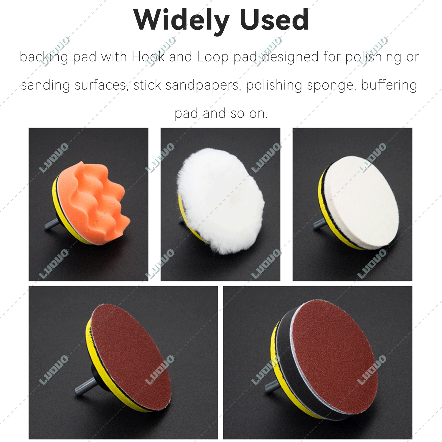 2-7 Inch Backing Buffing Pad Car Polisher Bonnet Angle Grinder Wheel Sander Paper Disc Auto Polishing Machine Tool Self-adhesive