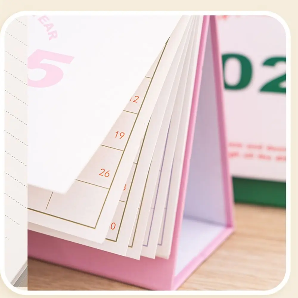 Standing Flip 2025 English Desk Calendar Daily Monthly Table Desktop Calendar Planning Schedule Table Planner