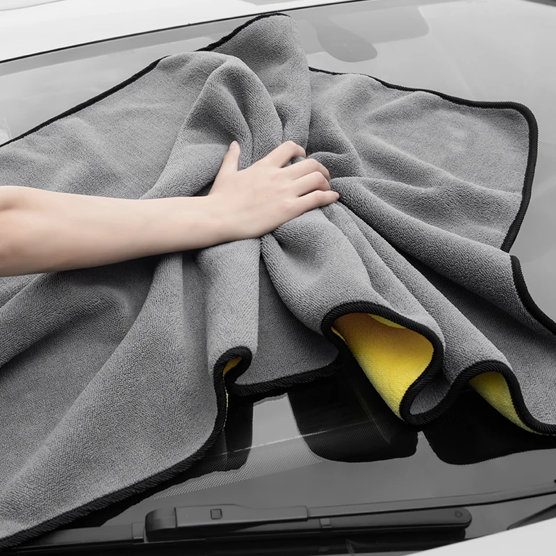 Large Size Microfiber Towel Car Auto Washing Towel Cleaning Drying Cloth Hemming Car Care Cloth Detailing Rags For Door Window