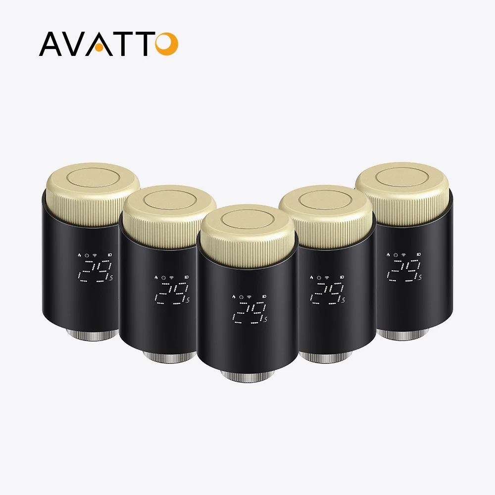 

AVATTO Tuya Smart Wifi Thermostatic Radiator Valve TRV Programmable App Remote Temperature Controller with Alexa Google Home