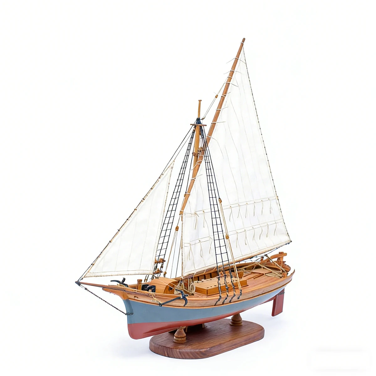 

1/32 Cadillac Single-masted Transport Sailing Ship Assembly Model 61cm Wooden Structure Ships Static Model Ship Toy Ornament