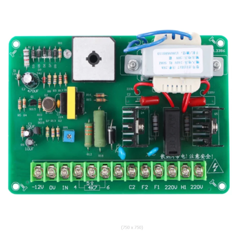 

AA60-SCR-08 Плата управления скоростью двигателя постоянного тока 220 В 500 Вт Регулятор скорости для машины для изготовления пакетов