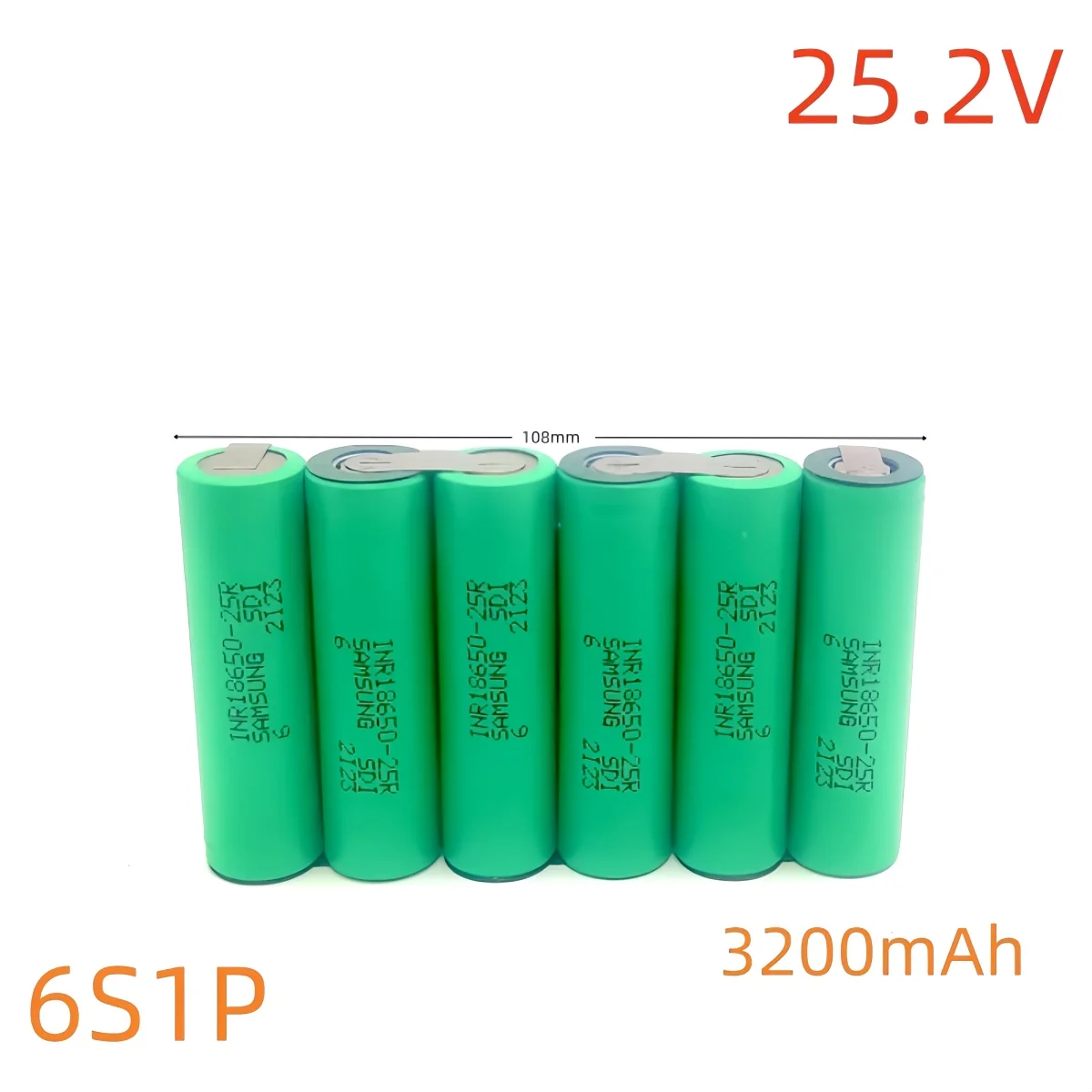 Customized 18650 25R 2P lithium battery pack, 2S-7.4V 3S-12.6 4S-16.8V 5S-21V 6S-25.2V suitable for screwdrivers