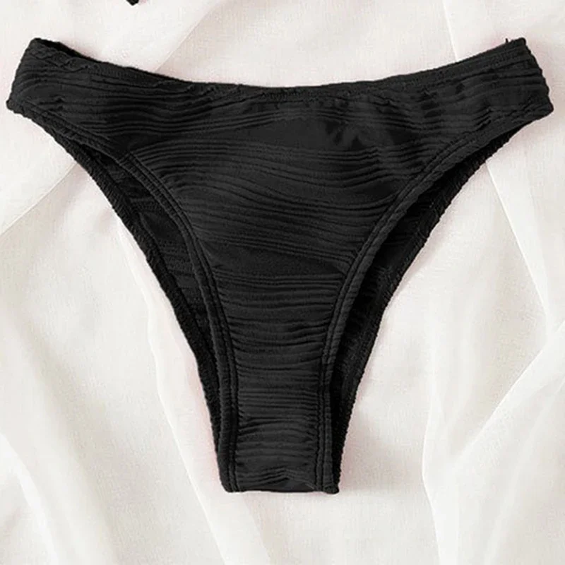 Trendy Solid 2 Piece Swimsuit Women Sexy Lace Up Suspender Thong Bikini Set Summer 2025 New Simple Ladies Beachwear Bathing Suit