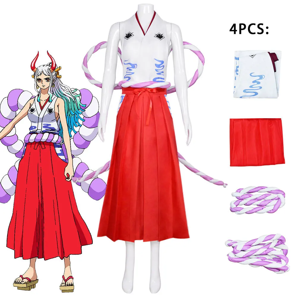 Anime CHRISTAO Cosplay Costume pour femme, Kimono, FibrTop, Jupe, Corde à la taille, Perruque, Halloween, Carnaval, Uniforme de fête trempé