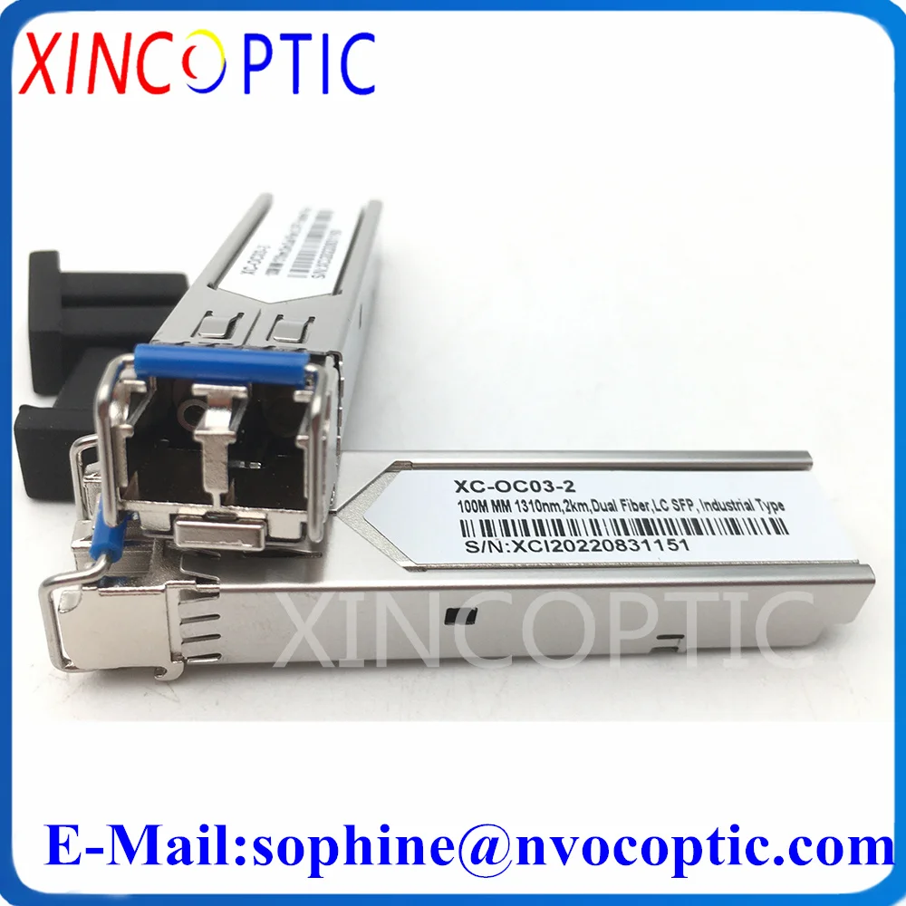 Imagem -02 - Transceptor Óptico Sfp 155mbps 100m mm 1310nm2km Fibra Dupla tipo Industrial lc Compatível com Interruptor Cisco Mikrotik 10 Peças