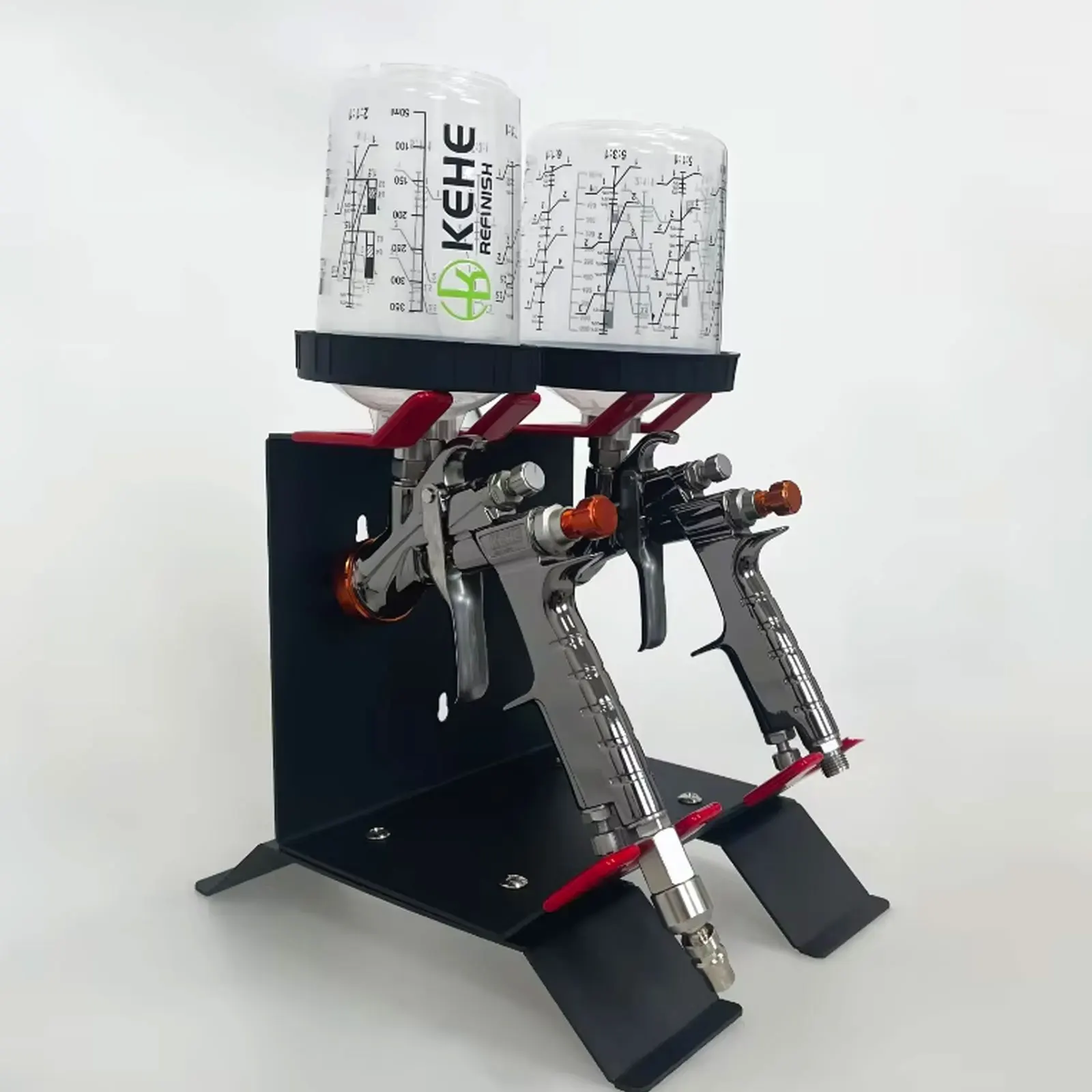Universal Paint Gun Holder for HVLP Spray Guns - Workshop Auto Repair Tool Rack Supports Gravity Siphon Pressure Feed