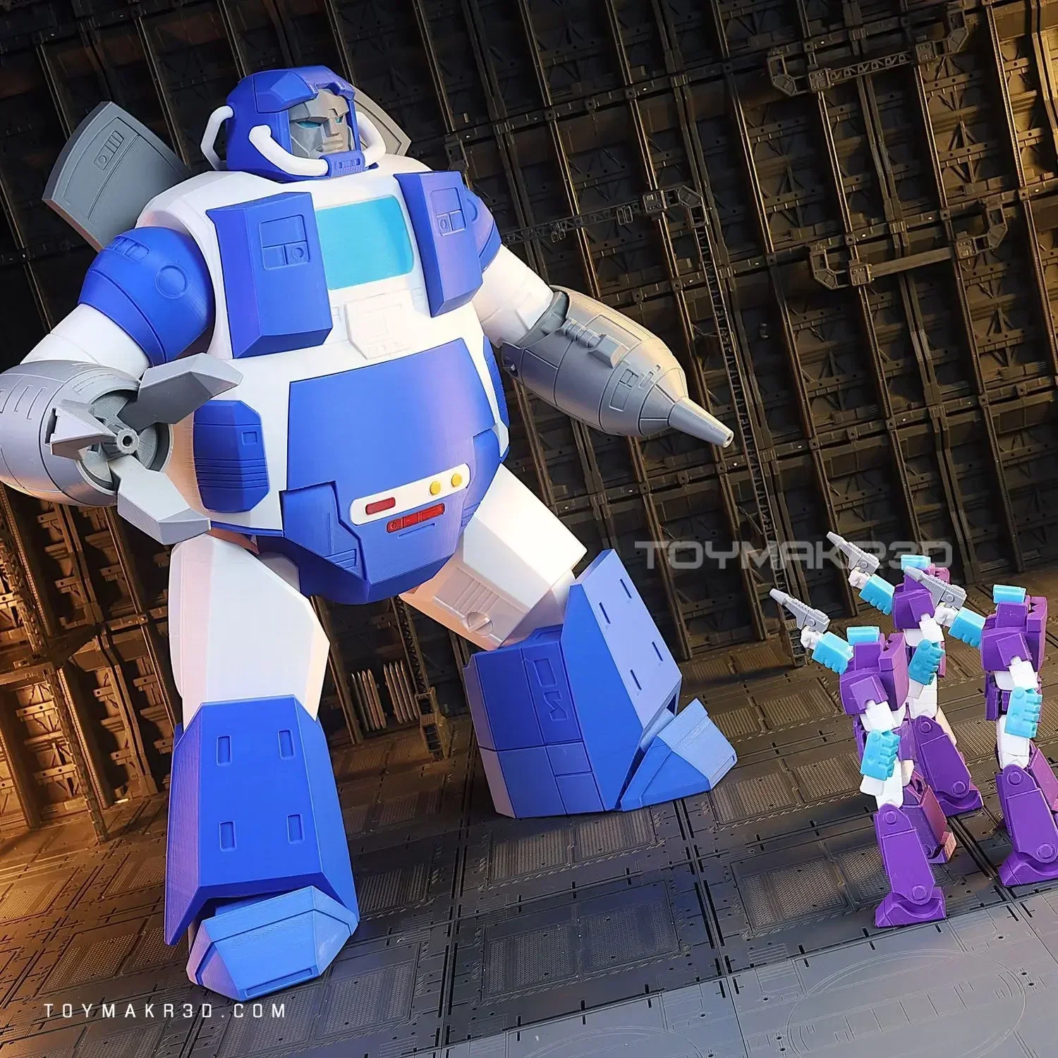 Transformação Autobot 3D Impresso Fat Guard Robot Omega Figura de ação articulada