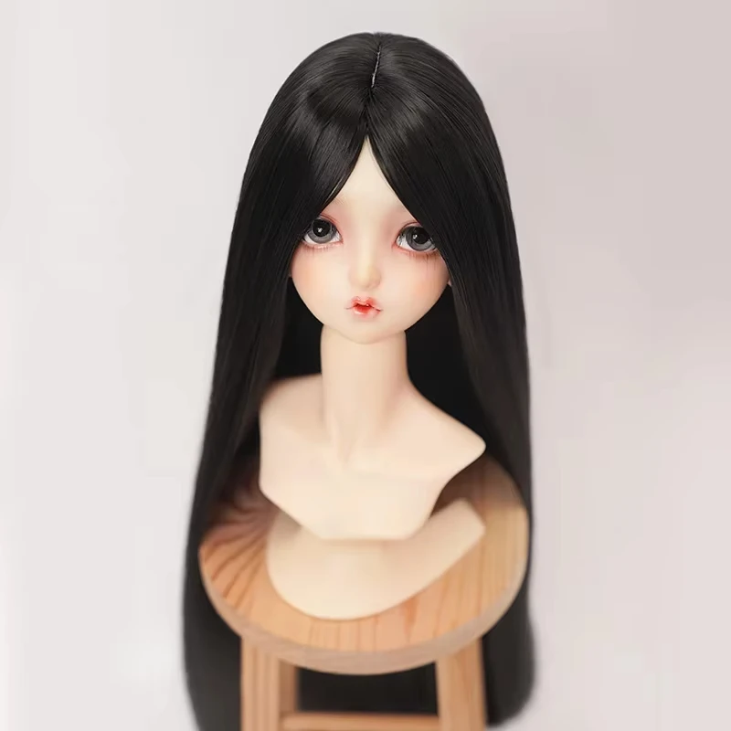 Silky Long Bang Straight Wig for Bjd Dolls Matching 1/3 60Cm and 1/4 45Cm Bjd Dolls, Diy Custom Hair Supply for Playhouse Games