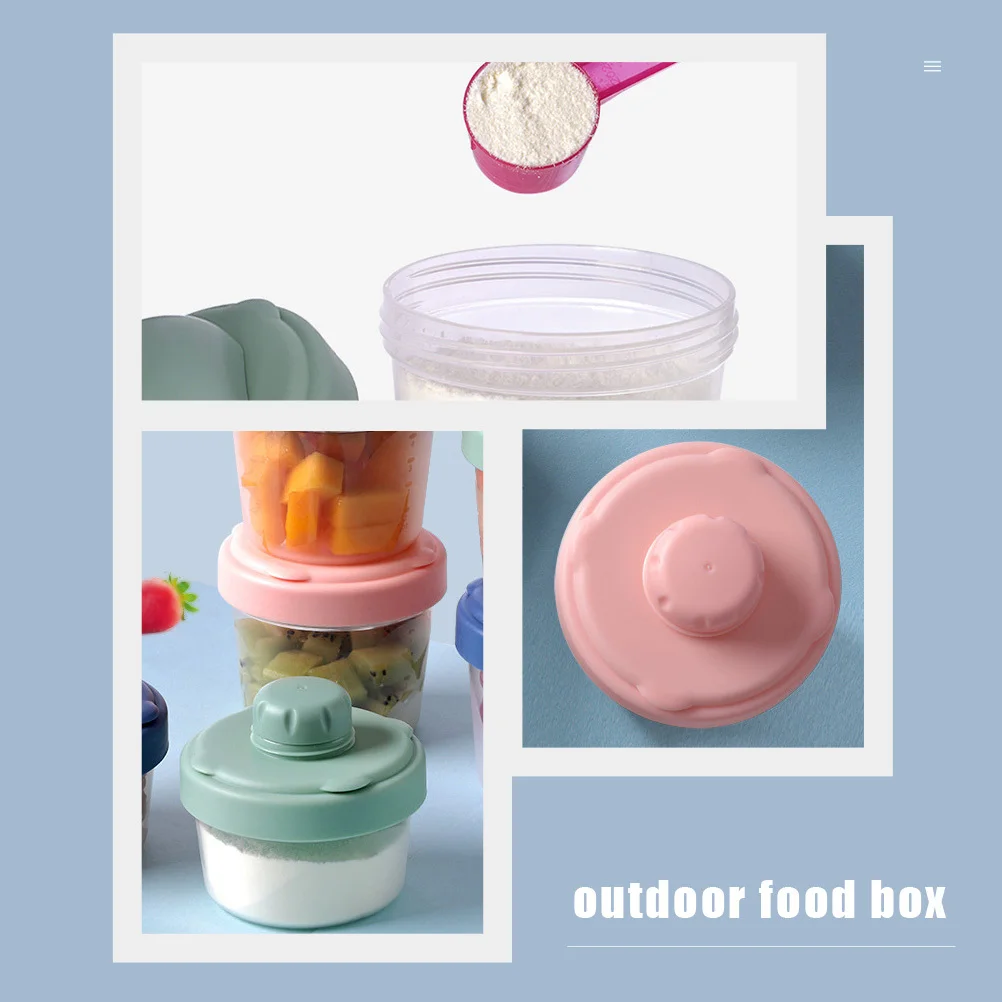 

1Pcs Baby Formula Box Three Layer Milk Powder Storage Portable Sealed Dispenser Stackable Food Container Snack Holder