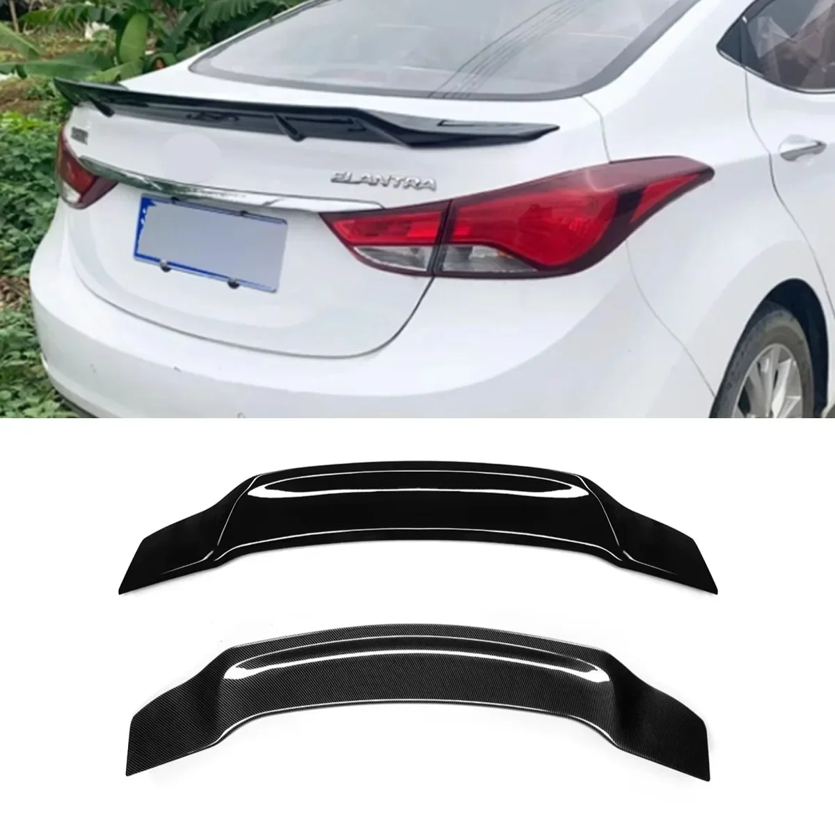 Rear Trunk Spoiler Wing Rear Trunk Spoiler Car Rear Spoiler For Hyundai Elantra 2012-2019 Body Kit Car Accessories