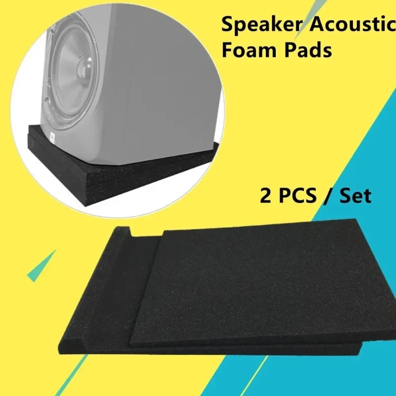 2pcs 30x20x4.5cm Sponge Studio Monitor Speaker Acoustic Isolation Foam Soundproof Isolator Pads High Density Sound Proof Panels