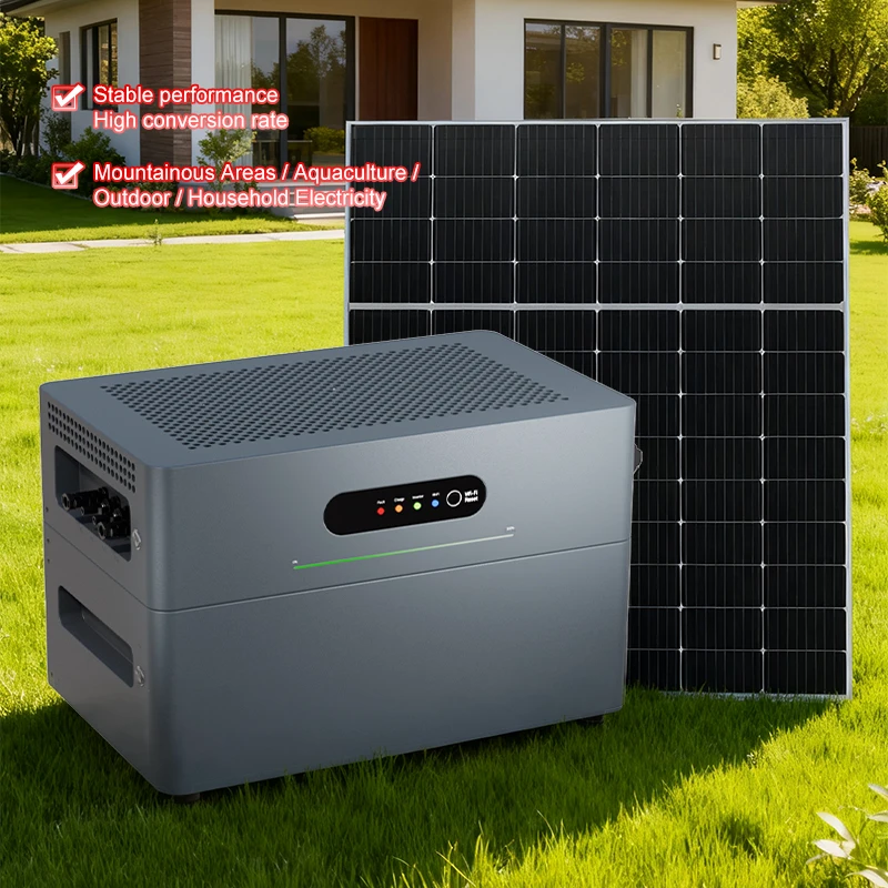 All-in-one 2.6kWh-15.6kWh 2.4kW Portable Home Solar Power System 51.2V LiFePO4 Lithium Battery Storage Stackable