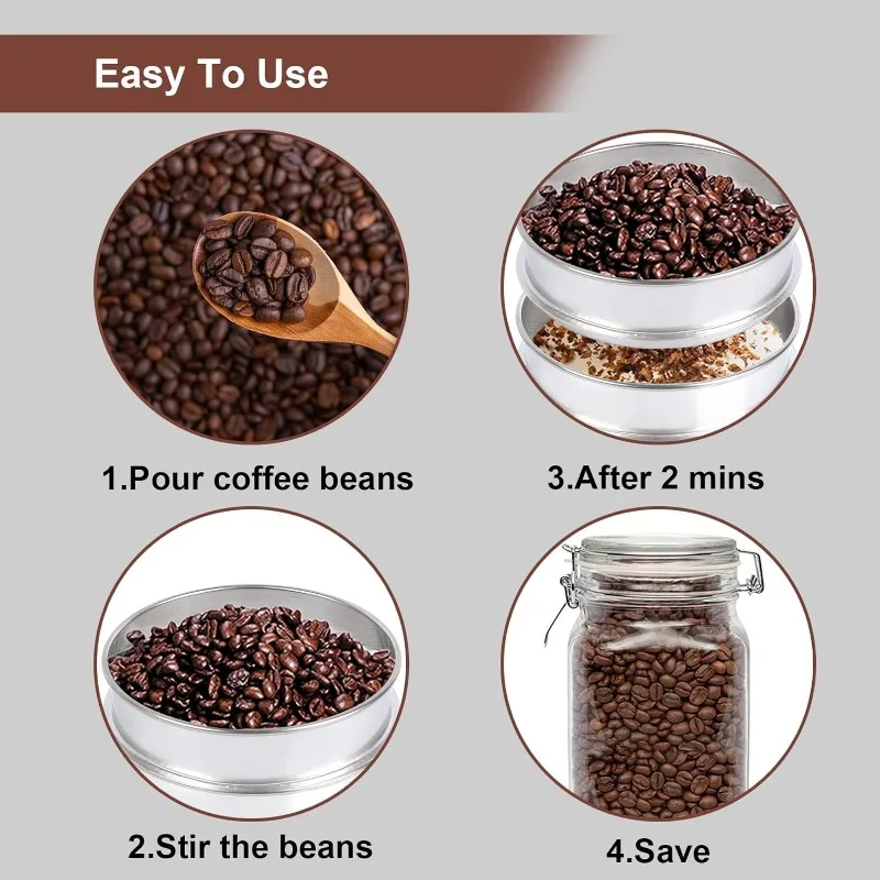 Coffee Bean cooler, Electric Coffee Roasting Cooling Machine, High Capacity 500G, Double layer Collect Coffee Chaff (500g Black)