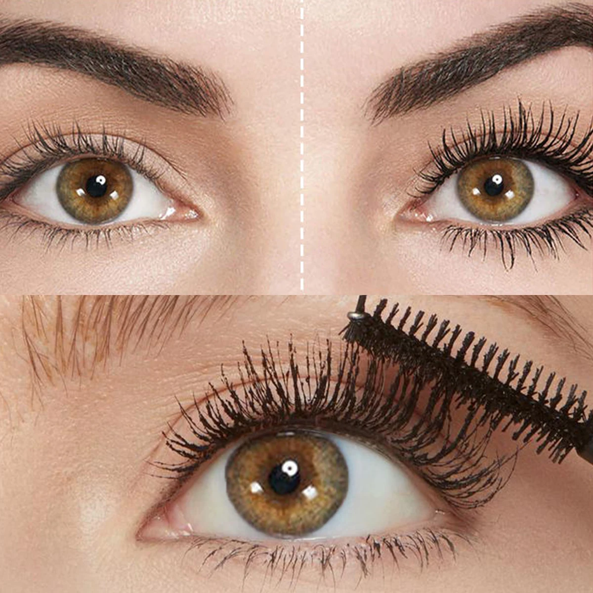 3pcs Curly Thick Waterproof Mascara, Anti-Smudge Curly Extended Style, Can Be Used in Combination, Must-Have Beauty Makeup