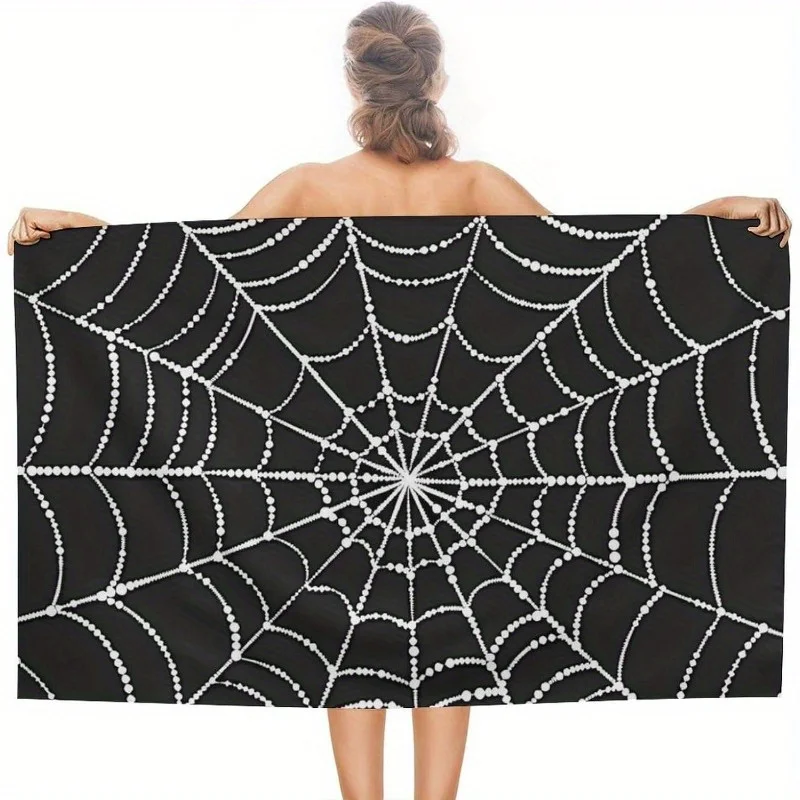 Black Beach Towel W… - image